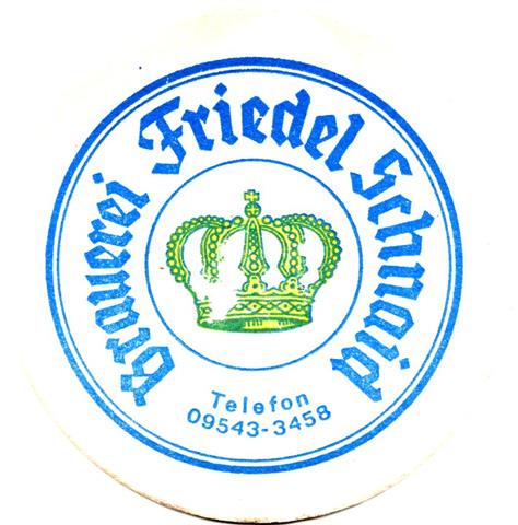 hallerndorf fo-by friedel friedel rund 1a (215-brauerei friedel-blaugelb)